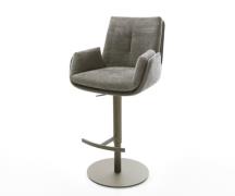 DELIFE Barstoel Clea-Flex Bouclé zacht Mud Draaivoet in hoogte verstel...