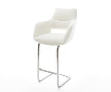 DELIFE Barstoel Yago-Flex Bouclé zacht Beige Vrijkantelframe plat roes...