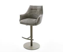 DELIFE Barstoel Alja-Flex Bouclé zacht Mud Draaivoet in hoogte verstel...