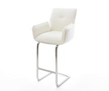 DELIFE Barstoel Nela-Flex Bouclé zacht Beige Vrijkantelframe plat roes...