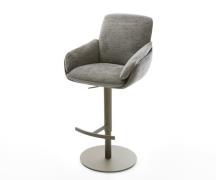 DELIFE Barstoel Luan-Flex Bouclé zacht Mud Draaivoet in hoogte verstel...