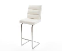 DELIFE Barstoel Pela-Flex Bouclé zacht Beige Vrijkantelframe plat roes...