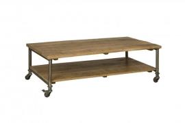 RENEW Salontafel mangohout met wieltjes