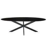 Ovale eettafel Oslo Acasia Black | 240 cm