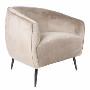 Velvet fauteuil Vinn | Sand