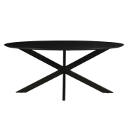 Ovale eettafel Oslo Acasia Black 180 cm