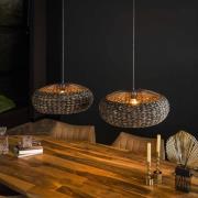 Hanglamp Disk waterhyacint | 2L | Zwart nikkel