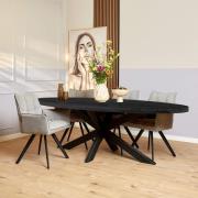 Eettafel Denver Black | 210 cm | Ovaal