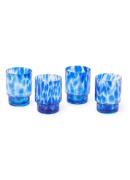 &Klevering Turtoise Blue drinkglazen 30 cl set van 4