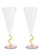 &Klevering Curve champagneglas set van 2