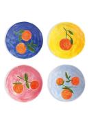 &Klevering Orange ontbijtbord 16 cm set van 4