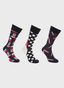 Happy Socks Holiday sokken met print in 3-pack giftbox