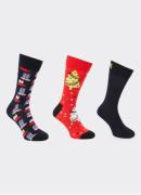 Happy Socks Holiday Tree sokken met print in 3-pack giftbox