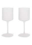 ferm LIVING Ripple witte wijnglas 26 cl set van 2