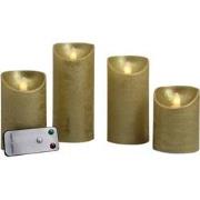 Sompex SHINE LED Kaars Set 4 goud