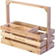 Furniteam - Massief Houten Opbergbox "Beer Garden" met Handvat en Drie...