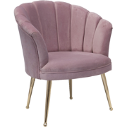 Luxe Velvet Schelp Fauteuil Mila Roze