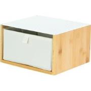 Furniteam - Desk Station-organizer met Witte Opvouwbare Lade Wit en na...