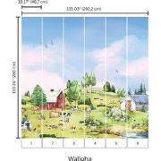 Op de boerderij - Kinderbehang - 292,2 cm x 280 cm - Walloha