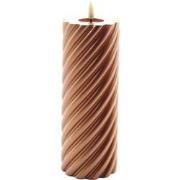 Mansion atmosphere swirl led kaars copper  20x7,5cm