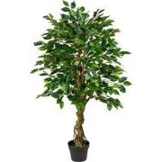 Kopu® Kunstplant Ficus 125 cm in pot met Natuurstam