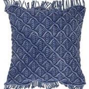 Kussen Macramé Blue 50 x 50 cm