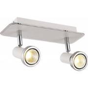 XZIBIT spot 2xGU10 5W LED incl. wit/chroom