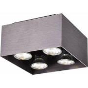 KUBO brons 4x 5W LED GU10 dimbaar incl.