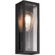 KELSO wandlicht 1xE27 max 15W IP65 mat zwart