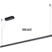 GURI LED pendel 52W 3000K 2400mm zwart dimbaar (3m kabel incl)