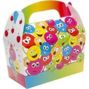 Decopatent® Uitdeelcadeaus 12 STUKS Smiley Traktatie / Uitdeel Doosjes...