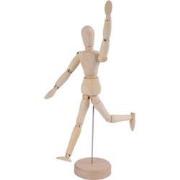 Decopatent® - Houten Tekenpop 40 CM - Schilderen - Manikin - Schets - ...