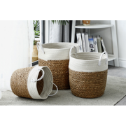 Fine Asianliving Oosterse Mand Handgemaakt Naturel Waterplanten Set/3