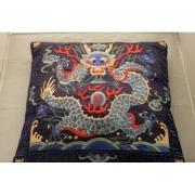 Fine Asianliving Chinese Kussenhoes Volledig Geborduurd Navy Draak