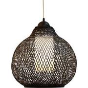 Fine Asianliving Bamboe Webbing Hanglamp Zwart Robinson D41xH35cm