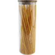 OTIX Voorraadpot - Glas met Deksel - 1650ml - Bruin - Hout