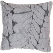 House of Nature Kussen Cozy Leaf grijs 45x45cm