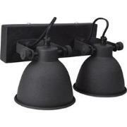 Wandlamp industrial double vintage black