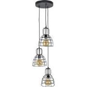 Hanglamp Francis 3-lichts Ø20x28 Vintage black