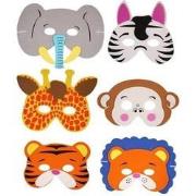 24 STUKS | Mix Dieren Maskers van Foam | Traktatie / Uitdeelcadeautjes...