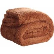 Teddy Fleece Deken - Ultrazacht - 130x170 - camel bruin