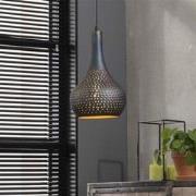 Hoyz - Hanglamp Industry Concrete -  Kegelvorm - Zwart Bruin - 25x25x1...