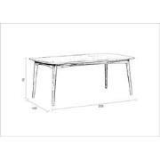 Livingfurn - Eetkamertafel Elias - 200cm-  Klassieke eettafel - Mangoh...