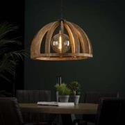 Hoyz - Hanglamp - Gebogen houten spijlen Ø60 -  Mango naturel