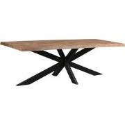 Livingfurn - Eetkamertafel Nairobi Tree Top  200cm - Mangohout - Bruin