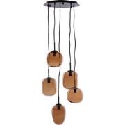 Light & Living - Hanglamp MEZZA - Ø45x23cm - Bruin