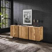 Hoyz Collection - Dressoir 3L Block - 40x180x76cm - Massief Acacia Nat...