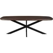 Livingfurn - Eetkamertafel Jesper Danish Oval Brown 180 cm - Mangohout