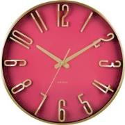 Karlsson - Wandklok Elevated Glam - Metallic dark pink- Ø35,5cm