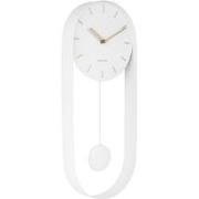 Karlsson - Wandklok Pendulum Charm - Wit- Ø20cm